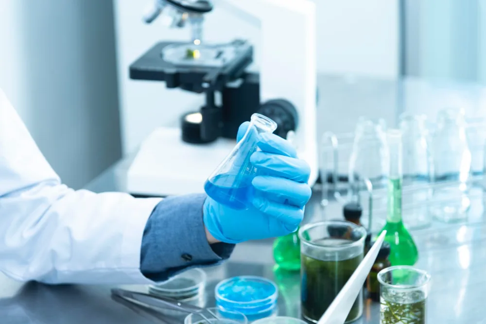 Biochemistry analysis in a laboratory