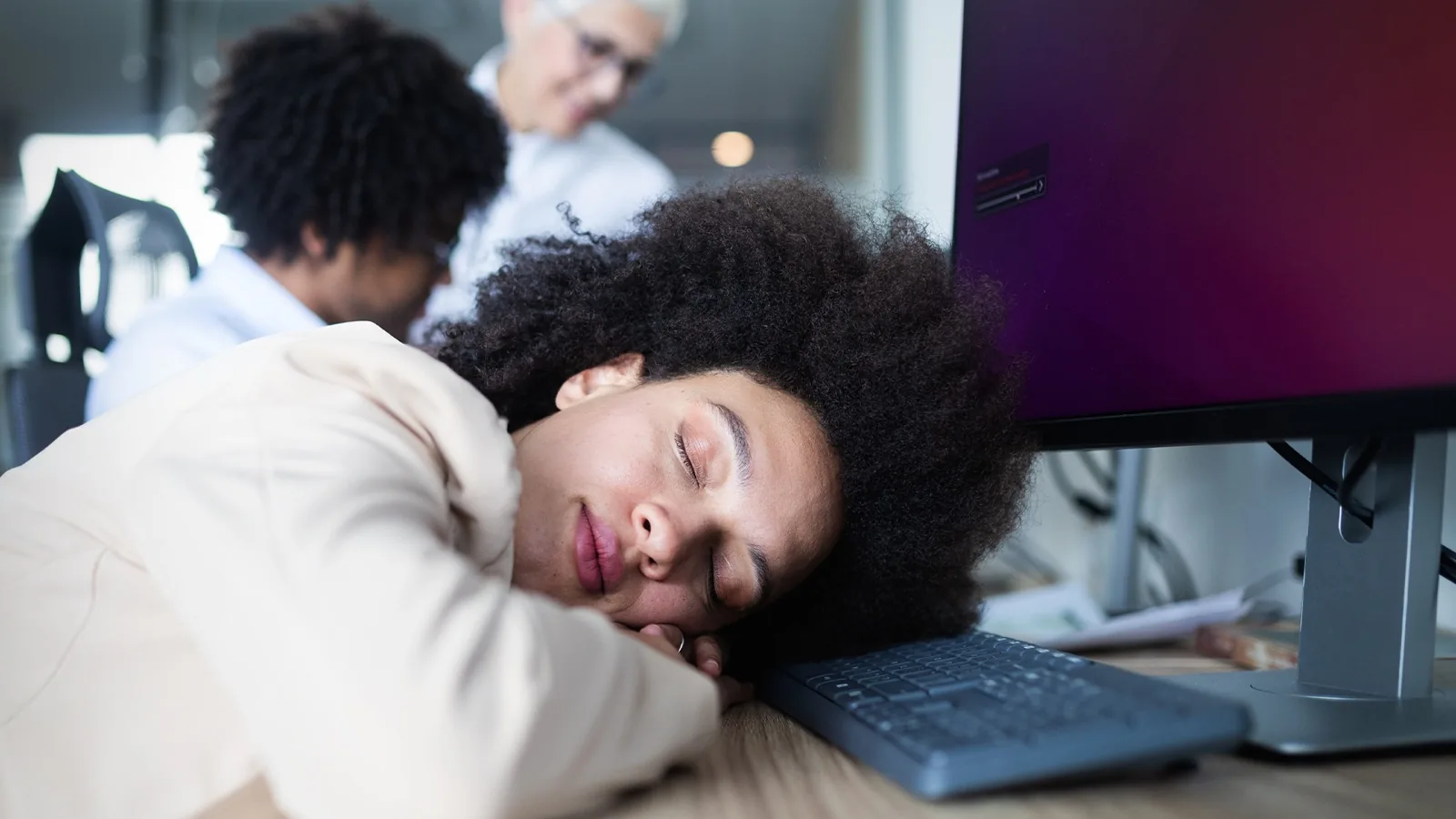 Person experiencing ongoing tiredness